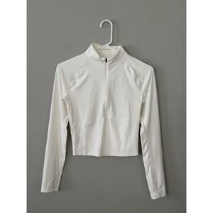 NWT Varley Helena Mid Layer Top in Snow White Women's Size Medium MSRP $98